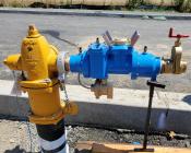 Installed Hydrant Meter Backflow Assembly